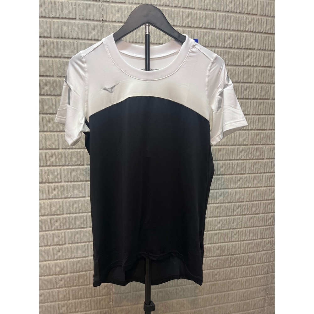 Mizuno‎ Techno VII Short Sleeve Volleyball Shirt Womens Black White Size M